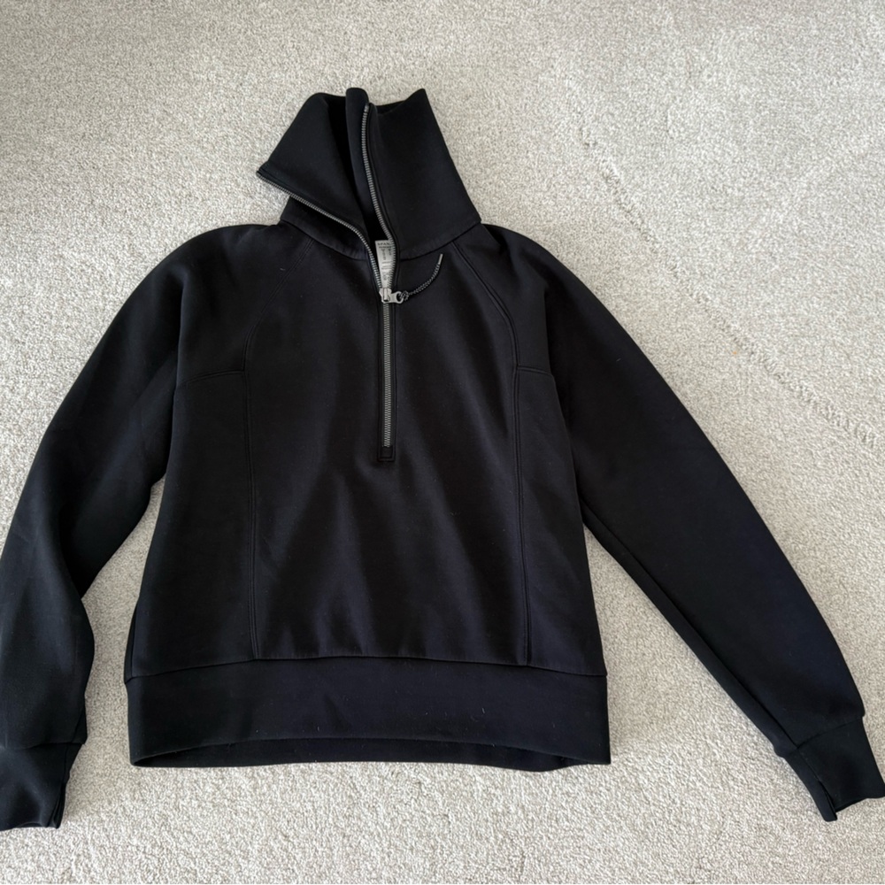 Spanx Essentials Quarter Zip Pullover & Black Wid… - image 2